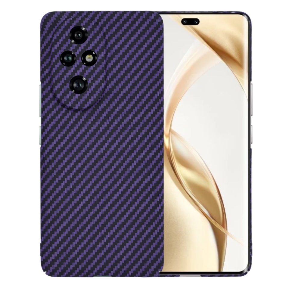 Husa pentru Honor 200 Pro, Finisaj Premium cu Textura de Carbon, Design Elegant, SKDR CarbonFlex - Mov