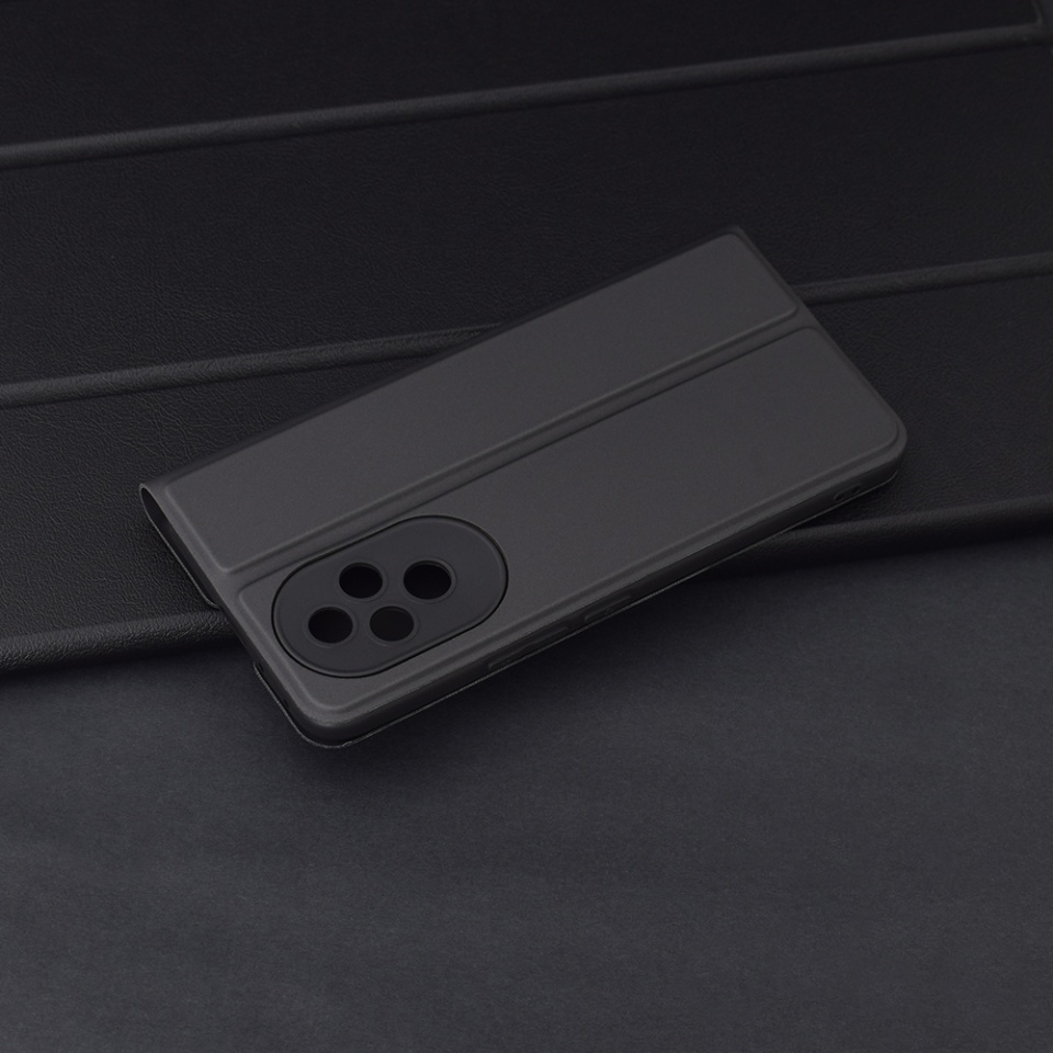 Husa pentru Honor 200, SKYDDAR INNOVATION, Magskin Book, tip Carte cu Portofel Interior, set cu sticker, Negru - 1 | YEO