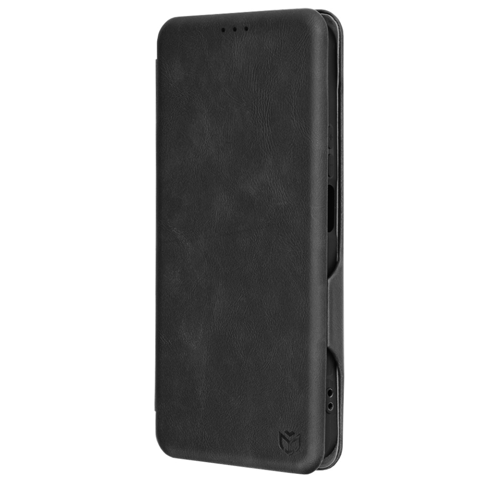 Husa pentru Honor 200 Smart / X7c, SKYDDAR INNOVATION, Safe Wallet tip carte din Piele Ecologica, Suport Carduri, Inchidere Magnetica, Negru, set cu sticker - 3 | YEO
