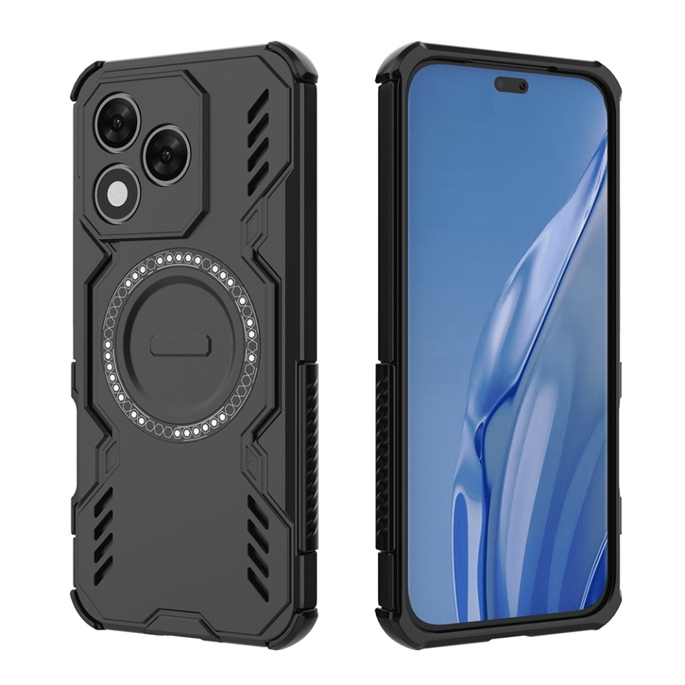 Husa pentru Honor 400 Lite, SKYDDAR INOVATION, ArmorMag, Magsafe, set cu sticker, Negru - 1 | YEO