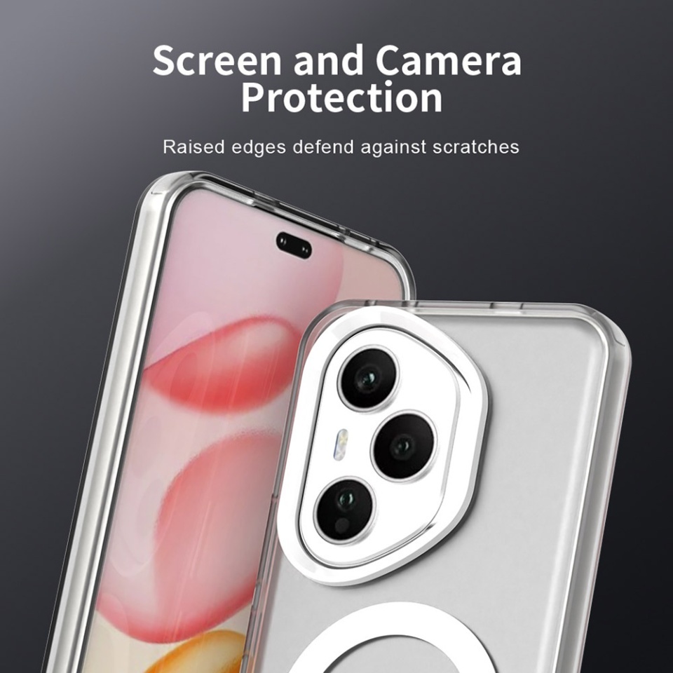 Husa pentru Honor 400 Pro, SKYDDAR INOVATION, CandyCase, Magsafe, set cu sticker, Alb - 3 | YEO