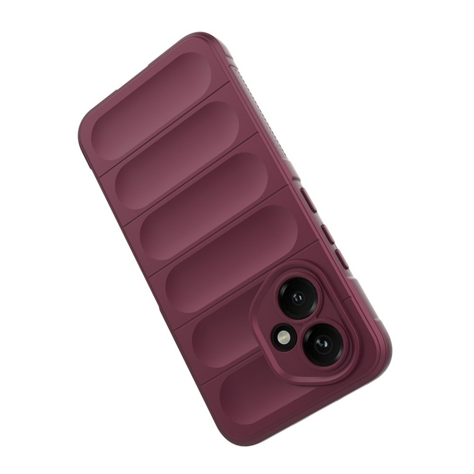 Husa pentru Honor 400, SKYDDAR INNOVATION, Magic Shield, din Silicon Mat, set cu sticker, Bordo - 1 | YEO