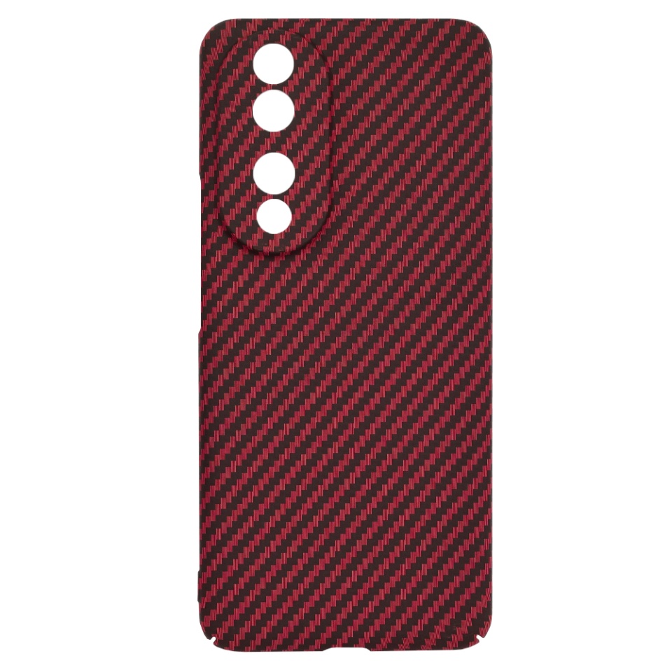 Husa pentru Honor 90, Finisaj Premium cu Textura de Carbon, Design Elegant, SKDR CarbonFlex - Rosu - 3 | YEO