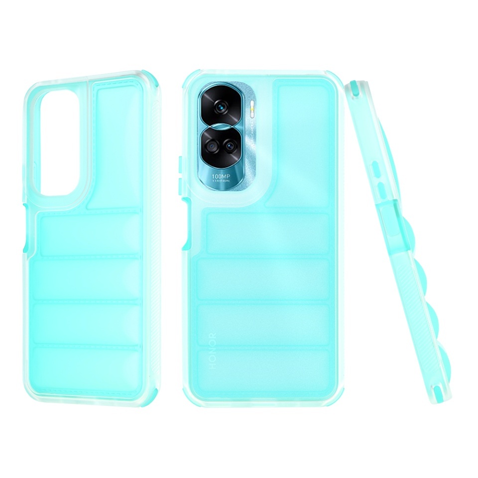 Husa pentru Honor 90 Lite, Skyddar Luxury Waves, Turcoaz