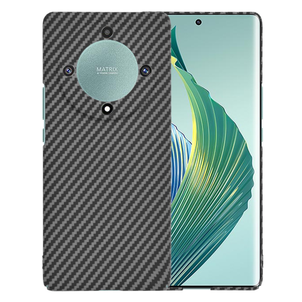 Husa pentru Honor Magic5 Lite, Finisaj Premium cu Textura de Carbon, Design Elegant, SKDR CarbonFlex - Negru
