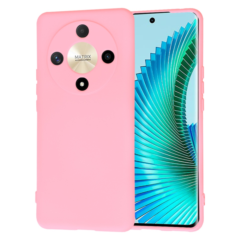 Husa pentru Honor Magic6 Lite din Silicon Catifelat, Protectie Premium, Skyddar SoftElegance - Roz