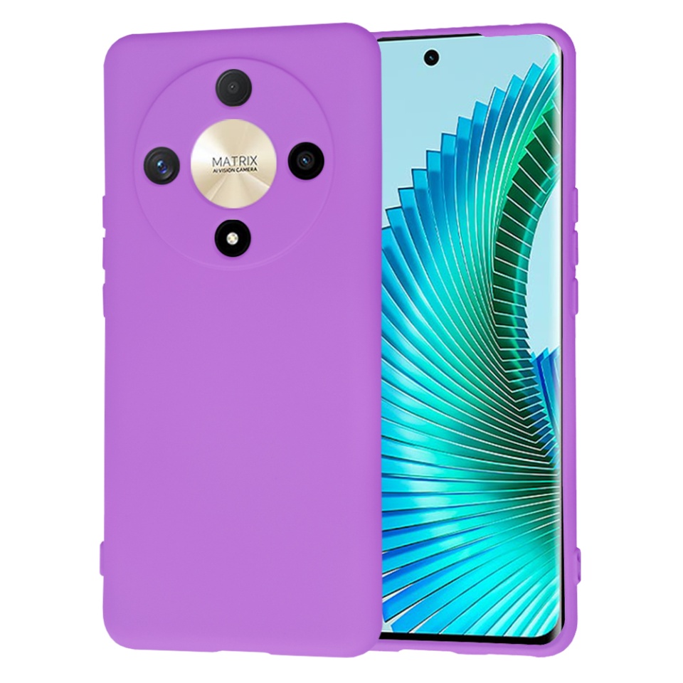 Husa pentru Honor Magic6 Lite din Silicon Catifelat, Protectie Premium, Skyddar SoftElegance - Mov