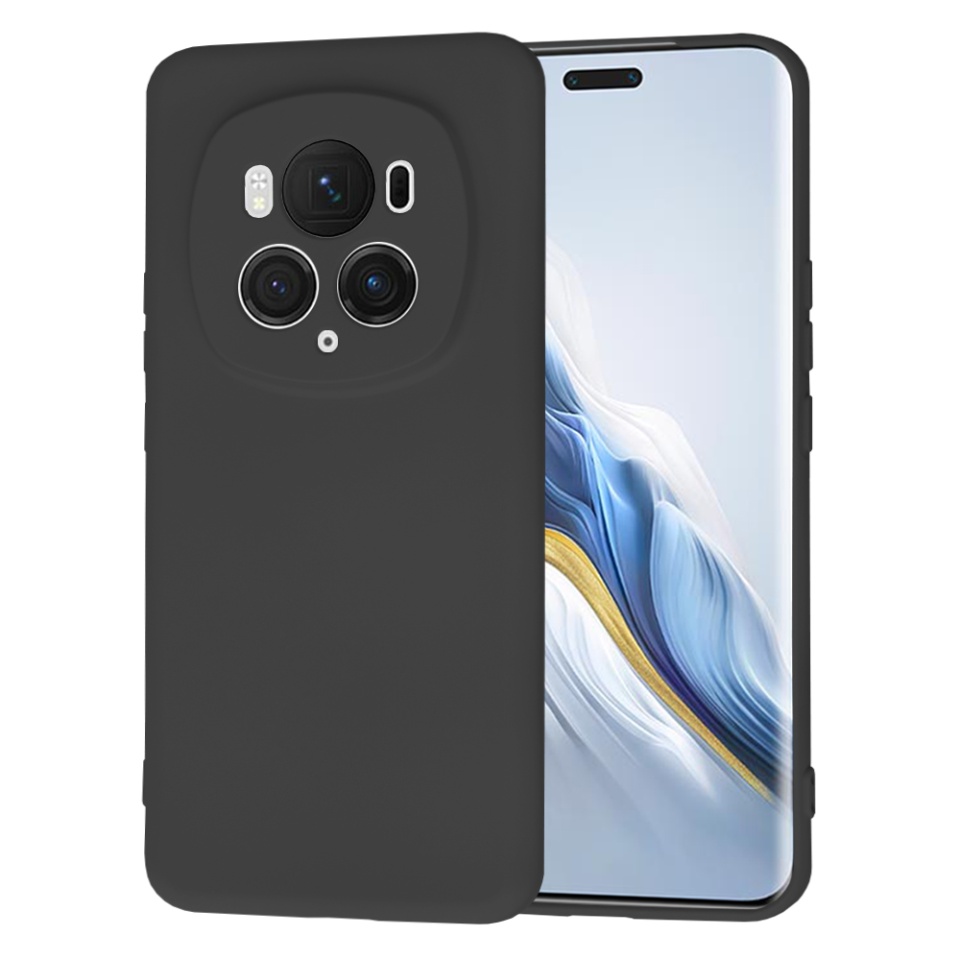 Husa pentru Honor Magic6 Pro din Silicon Catifelat, Protectie Premium, Skyddar SoftElegance - Negru