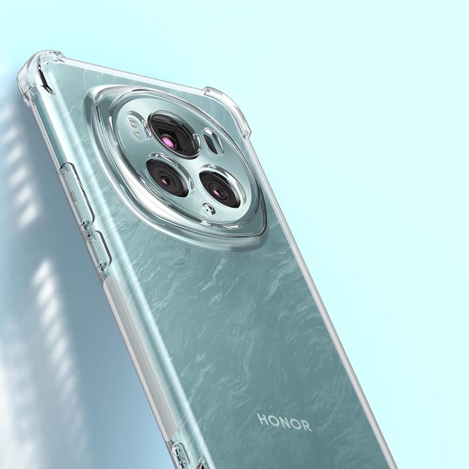 Husa pentru Honor Magic6 Pro , SKYDDAR INNOVATION, Shockproof Clear din Silicon Slim, Transparenta, set cu sticker - 1 | YEO
