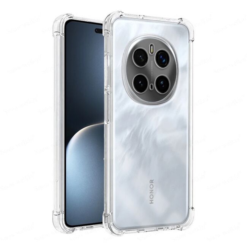 Husa pentru Honor Magic7 Pro , SKYDDAR INNOVATION, Shockproof Clear din Silicon Slim, Transparenta, set cu sticker - 1 | YEO