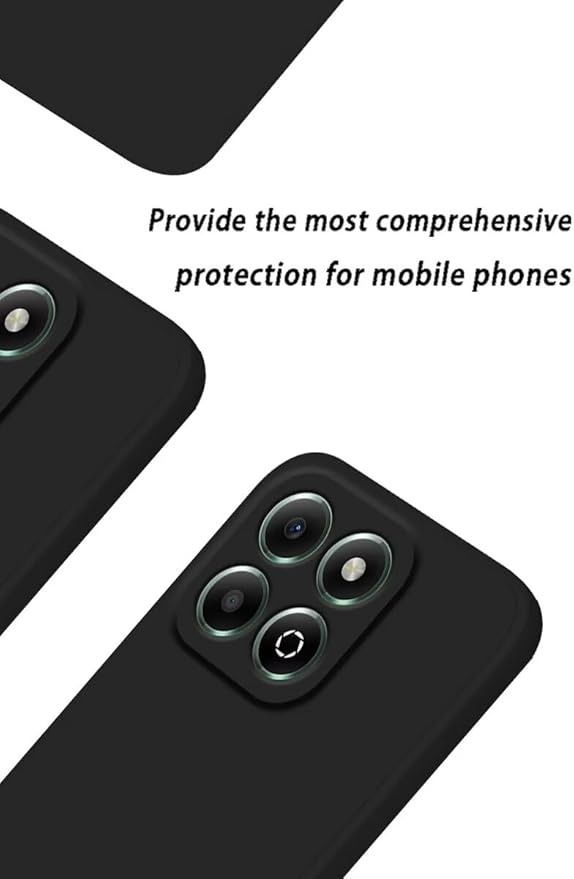 Husa pentru Honor X6b din Silicon Catifelat, Protectie Premium, Skyddar SoftElegance - Negru - 1 | YEO