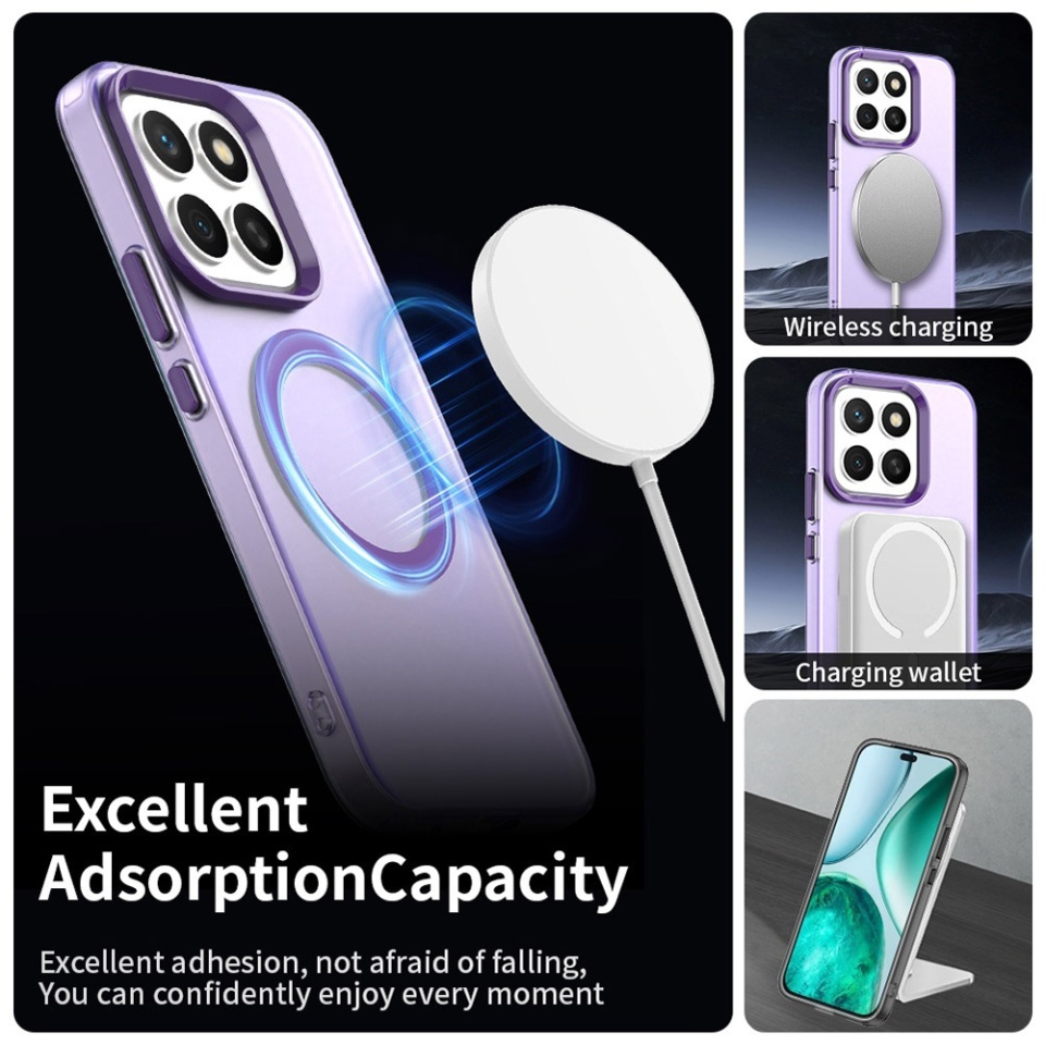 Husa pentru Honor X8c, SKYDDAR INOVATION, CandyCase, Magsafe, set cu sticker, Mov - 1 | YEO