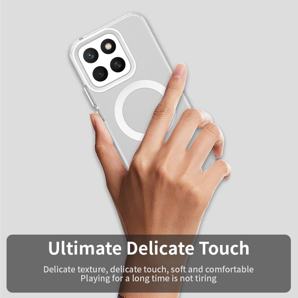 Husa pentru Honor X8c, SKYDDAR INOVATION, CandyCase, Magsafe, set cu sticker, Alb - 3 | YEO