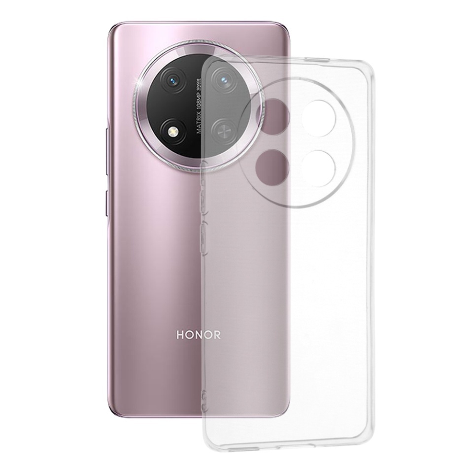 Husa pentru Honor X9c / Magic7 Lite, SKYDDAR INNOVATION, ClearGuard, din silicon transparent, set cu sticker, Transparenta