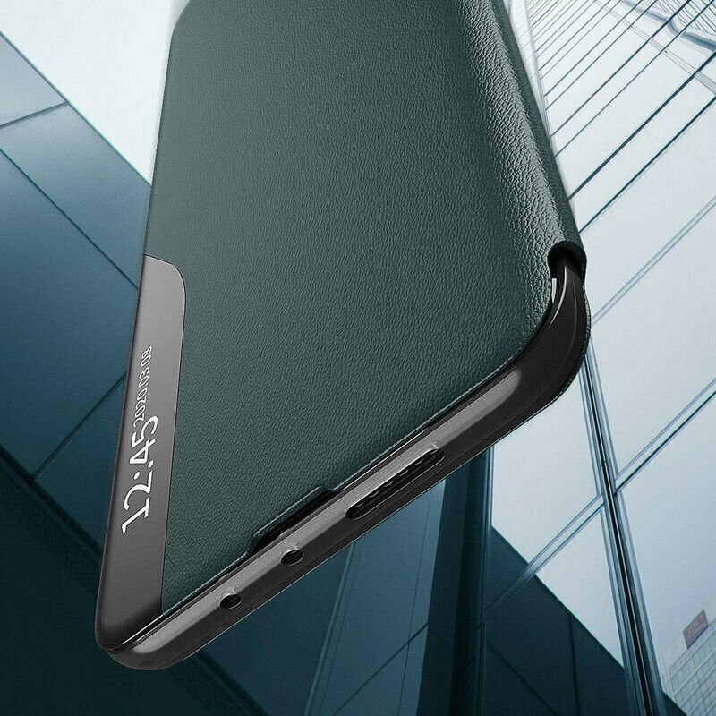 Husa pentru Honor X9c / Magic7 Lite tip carte, Eco View Leather - Verde - 3 | YEO