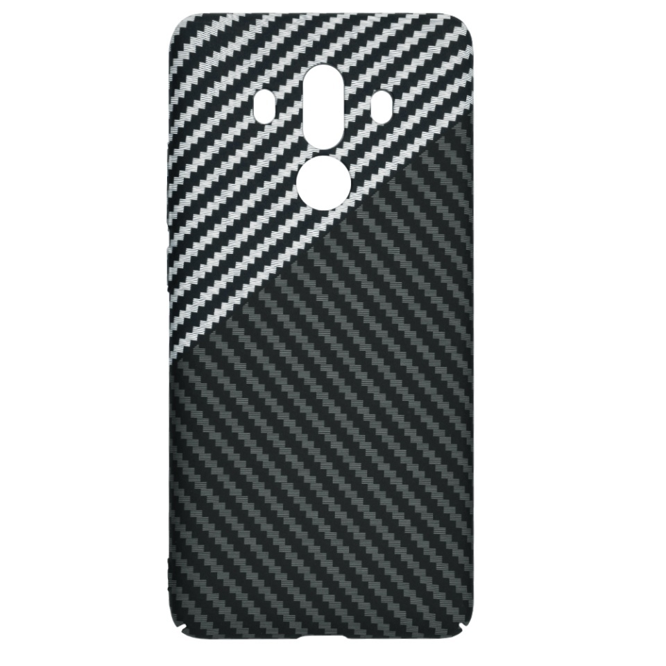 Husa pentru Huawei Mate 10 Pro, SKYDDAR INNOVATION, textura carbon, Carbonite FiberShell, set cu sticker, Gri, - 3 | YEO