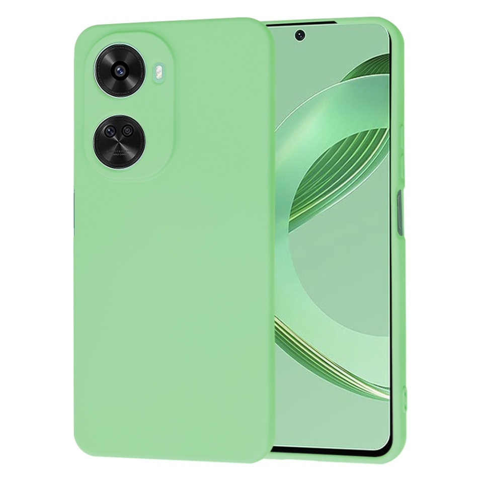 Husa pentru Huawei nova 11 SE / nova 12 SE, SKYDDAR INNOVATION, din Silicon Catifelat, SoftElegance, set cu sticker, Verde deschis
