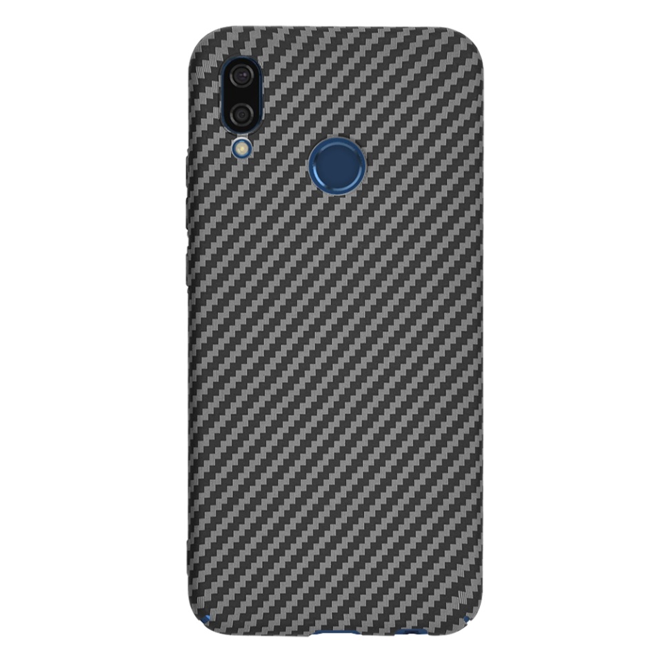Husa pentru Huawei P20 Lite, Finisaj Premium cu Textura de Carbon, Design Elegant, SKDR CarbonFlex - Negru - 2 | YEO