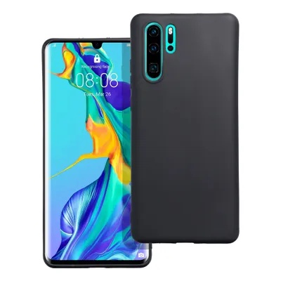 Husa pentru Huawei P30 Pro, SKYDDAR INNOVATION, MATT, Silicon Catifelat, Protectie Premium, Negru, set cu sticker