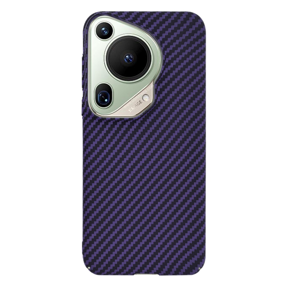 Husa pentru Huawei Pura 70 Ultra, Finisaj Premium cu Textura de Carbon, Design Elegant, SKDR CarbonFlex - Mov - 3 | YEO