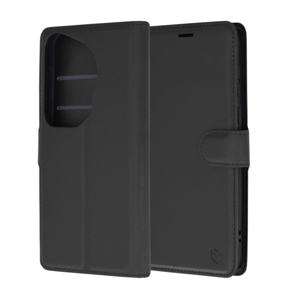 Husa pentru Huawei Pura 70 Ultra tip Carte, cu Portofel Interior, Finisaje Premium, SKYDDAR Leather Wallet - Negru