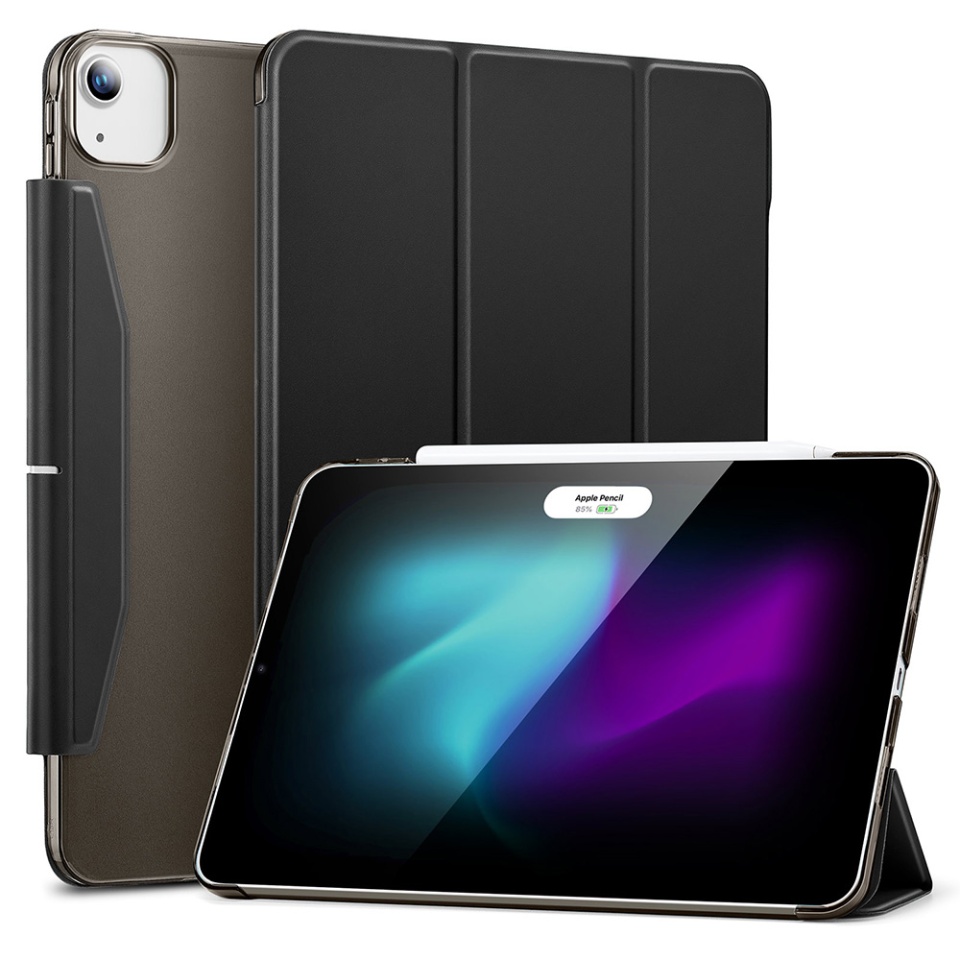 Husa pentru iPad Air 13 (2024) / Air 13 (2025), tip Carte, Ascend Trifold ESR - Negru frost