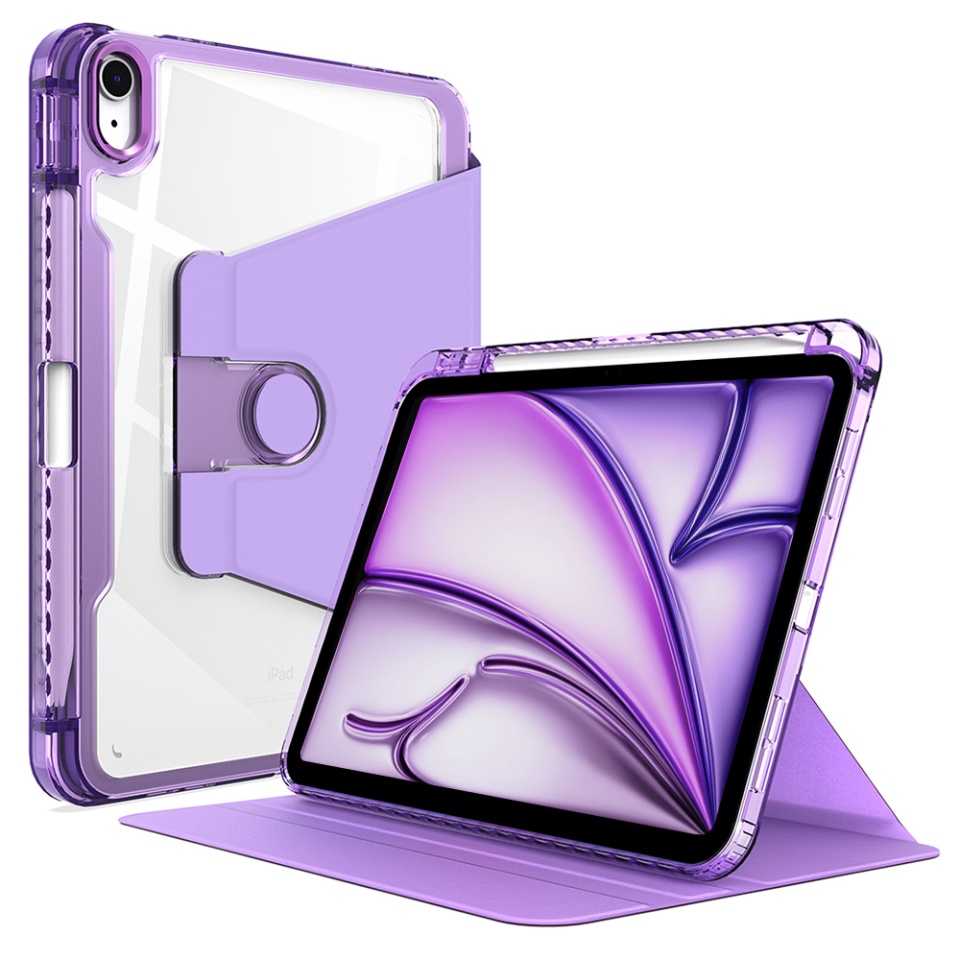 Husa pentru iPad Air (2024) eleganta, SKYDDAR Crystal Edge 360° - Mov
