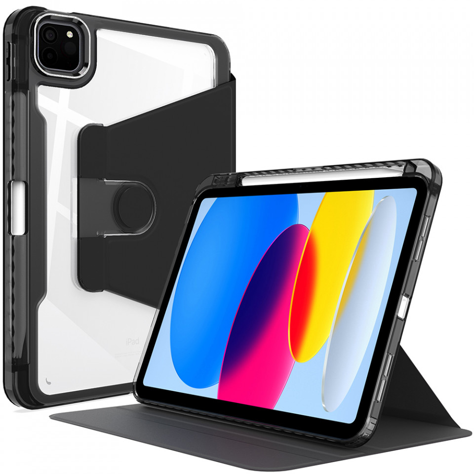Husa pentru iPad Pro 11 (2018 / 2020 / 2021 / 2022) eleganta, SKYDDAR Crystal Edge 360° - Negru
