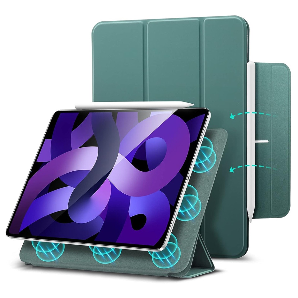 Husa pentru iPad Pro 11 2018 / Air 4 / 5 / 11 (2020/2022/2024) tip Carte, Rebound Magnetic ESR - Verde