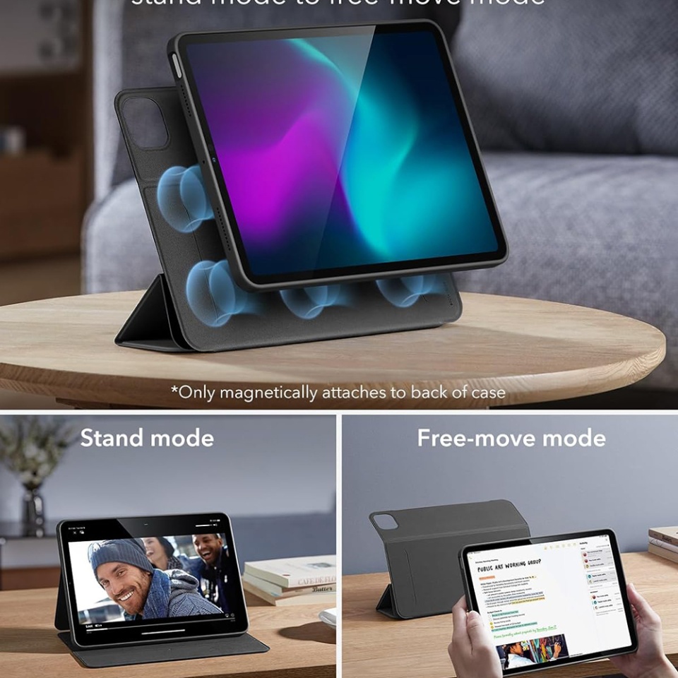 Husa pentru iPad Pro 13 (2024), tip Carte, Rebound Hybrid ESR - Alb - 1 | YEO