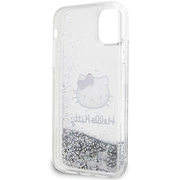 Husa pentru iPhone 11, Hardcase Liquid Glitter, Hello Kitty - Argintiu - 3 | YEO