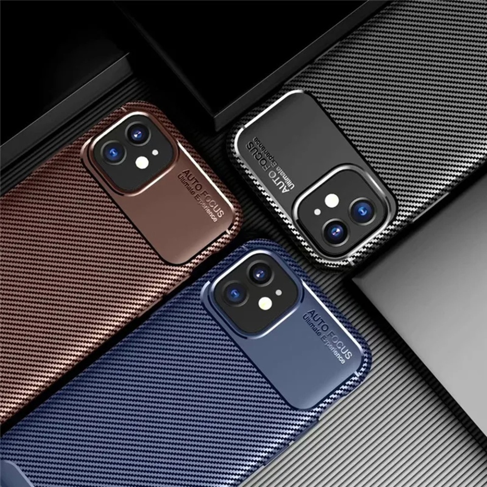 Husa pentru iPhone 11, SKYDDAR INNOVATION, CarbonFiber, Antisoc, Negru, set cu sticker - 2 | YEO