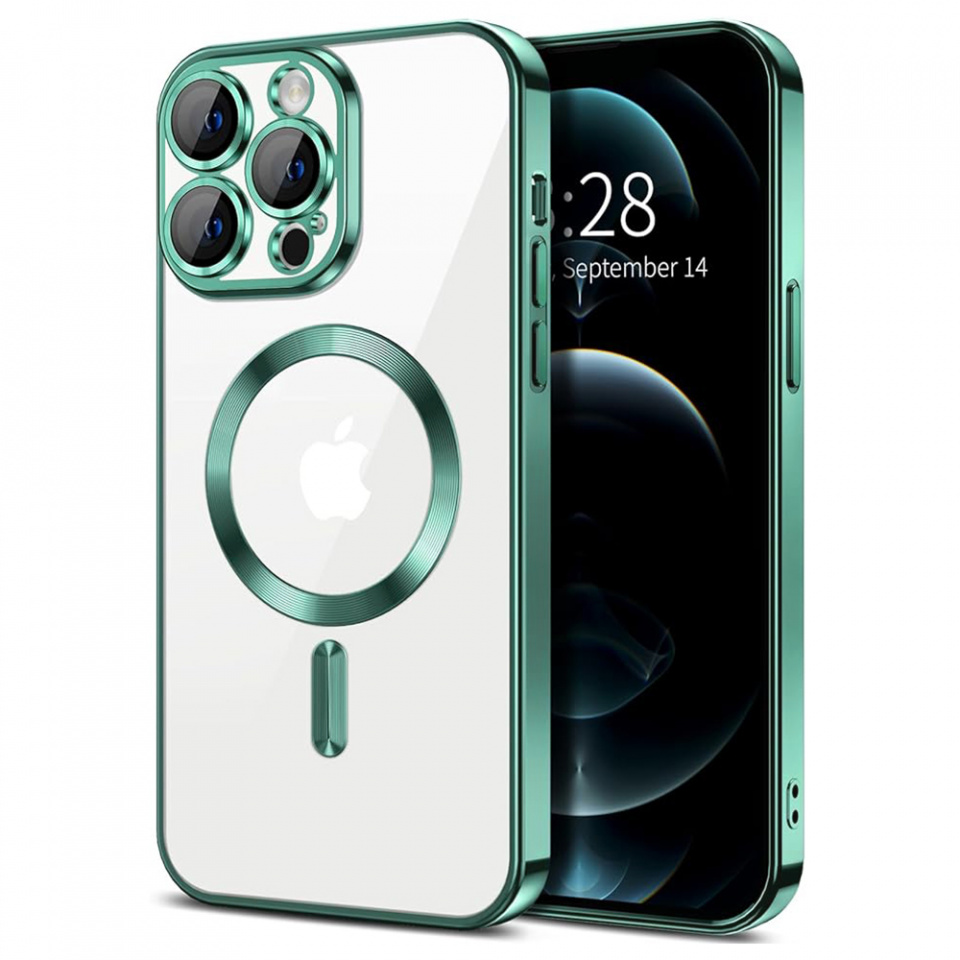Husa pentru iPhone 12 Pro cu Magsafe integrat, SKYDDAR Luxury Shield - Verde deschis