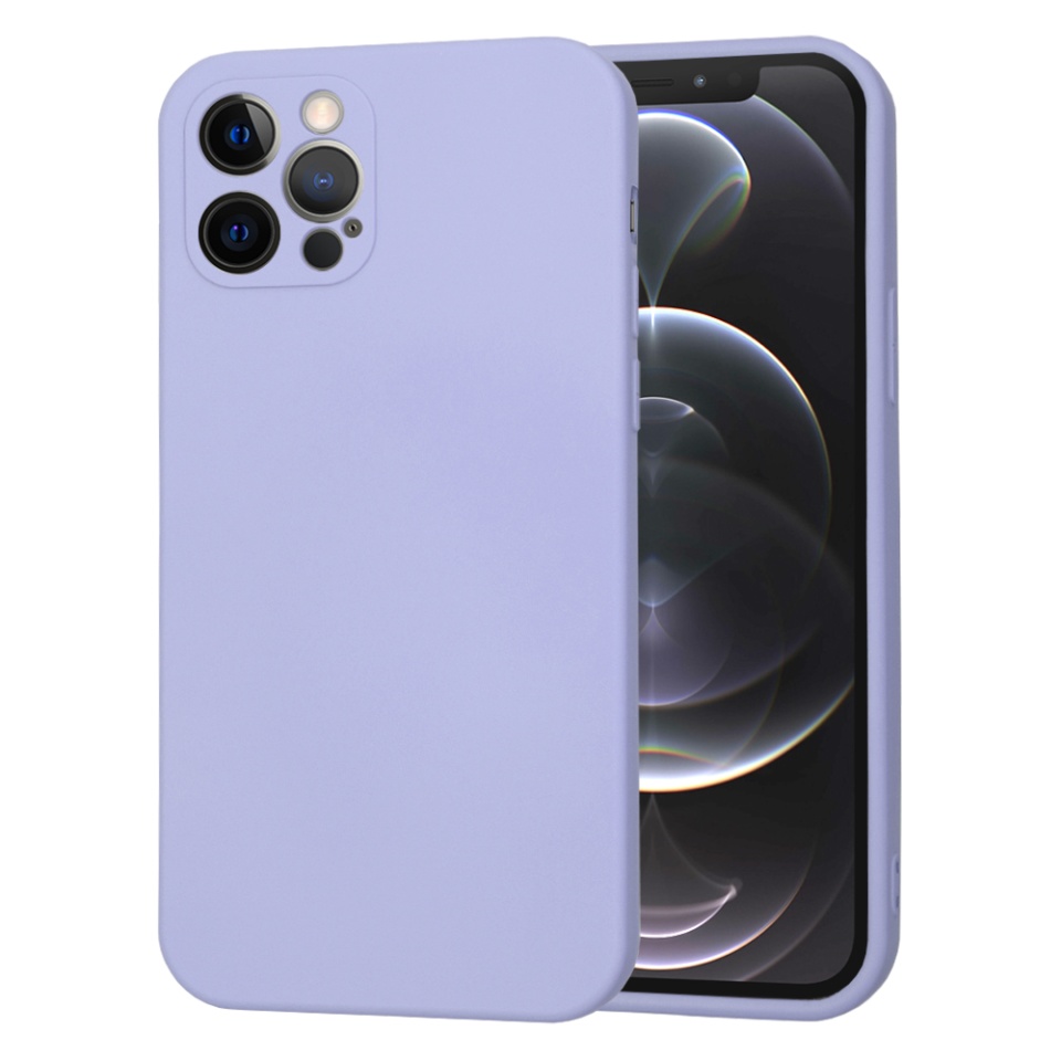 Husa pentru iPhone 12 Pro din Silicon Catifelat, Protectie Premium, Skyddar SoftElegance MagSafe - Violet