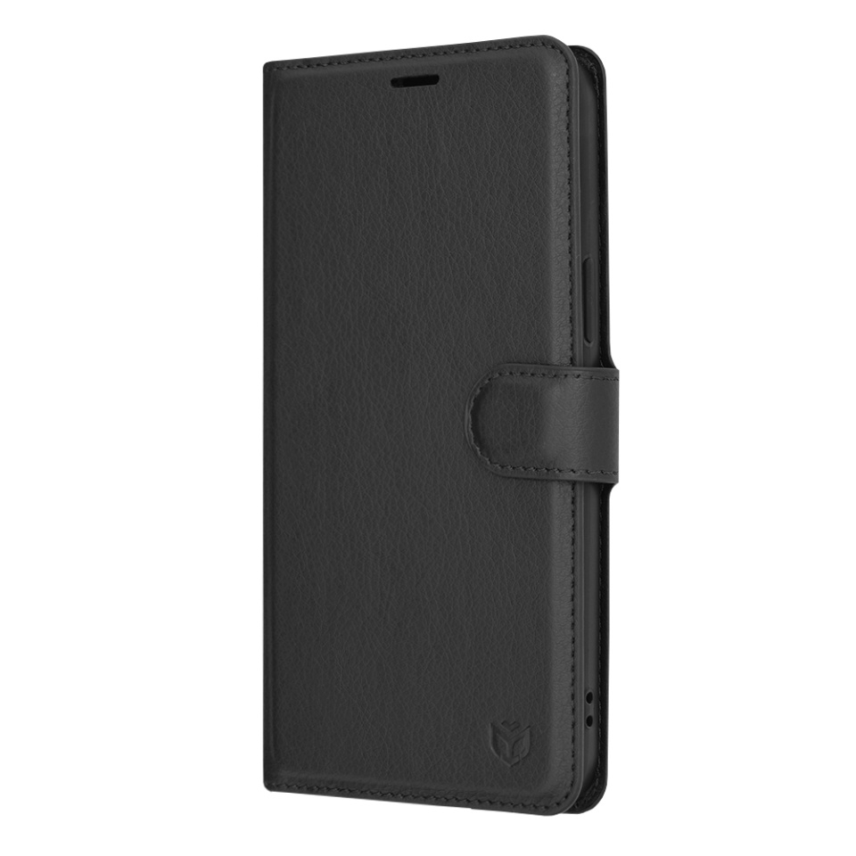 Husa pentru iPhone 12 Pro Max tip Carte, cu Portofel Interior, Finisaje Premium, SKYDDAR Leather Wallet - Negru - 3 | YEO