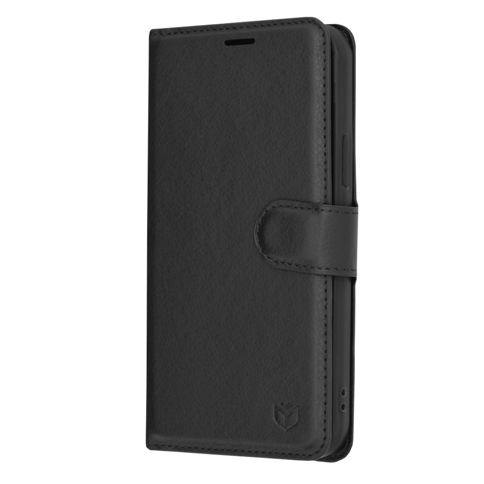 Husa pentru iPhone 12 Pro tip Carte, cu Portofel Interior, Finisaje Premium, SKYDDAR Leather Wallet - Negru - 3 | YEO