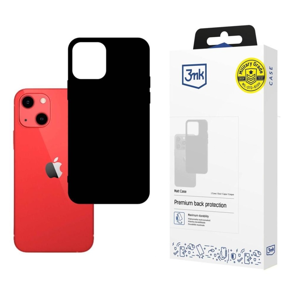 Husa pentru iPhone 13, 3mk Matt Case, Negru