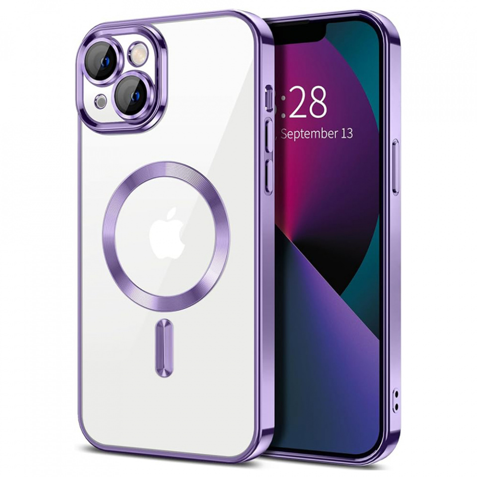 Husa pentru iPhone 13 cu Magsafe integrat, SKYDDAR Luxury Shield - Mov
