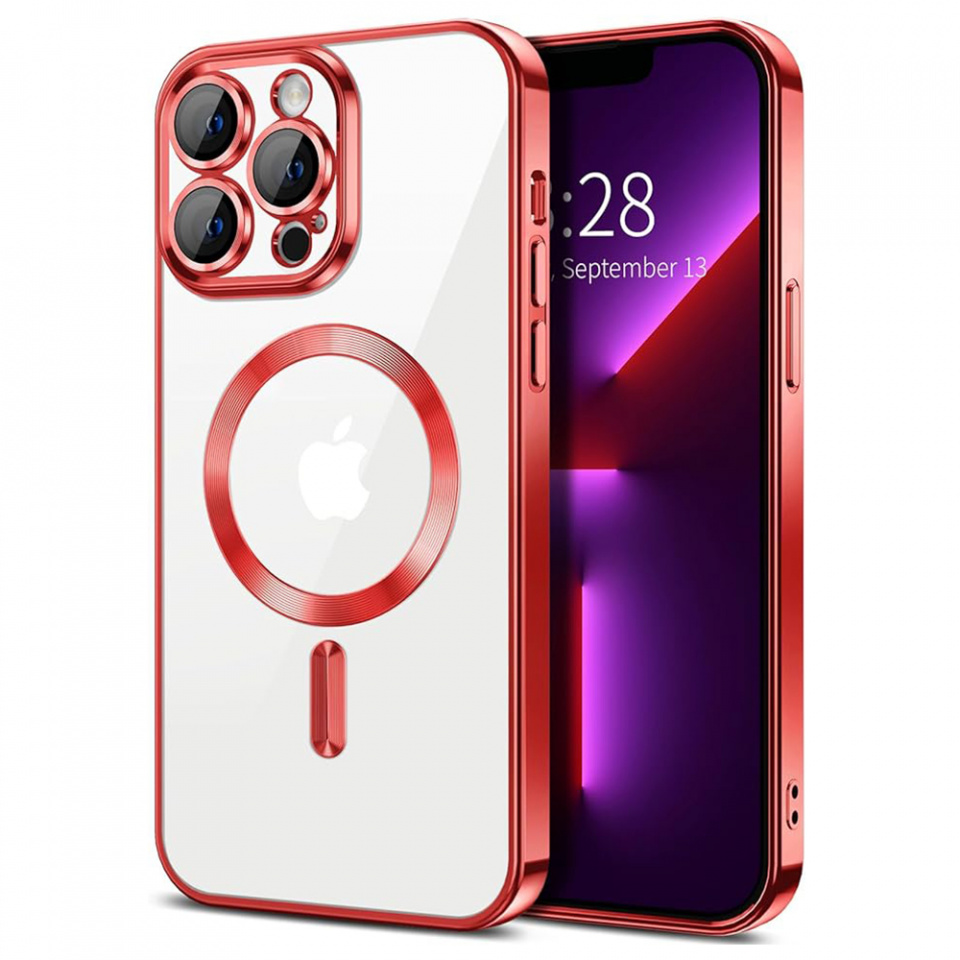 Husa pentru iPhone 13 Pro cu Magsafe integrat, SKYDDAR Luxury Shield - Rosu