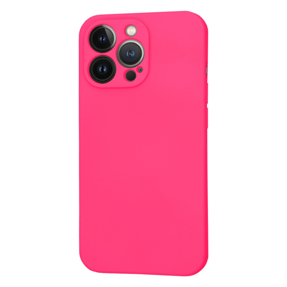 Husa pentru iPhone 13 Pro din Silicon Catifelat, Protectie Premium, Skyddar SoftElegance - Fucsia - 2 | YEO