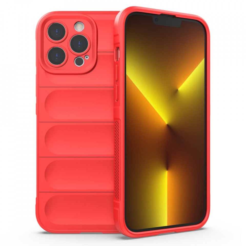 Husa pentru iPhone 13 Pro eleganta, din silicon mat, SKDR Vogue - Rosu