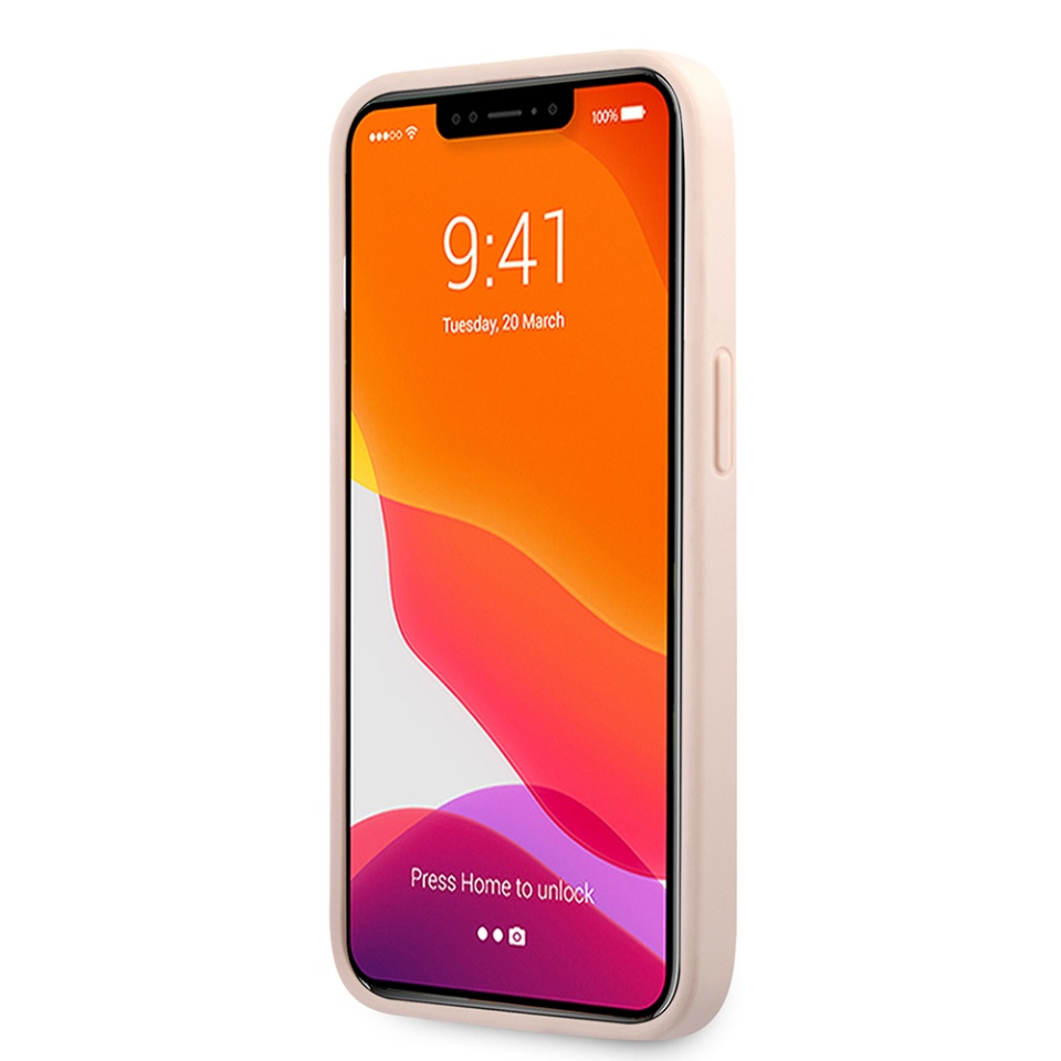 Husa pentru iPhone 13 Pro, Guess 4G Metal Logo, Protectie Slim, Compatibila, Roz - 1 | YEO