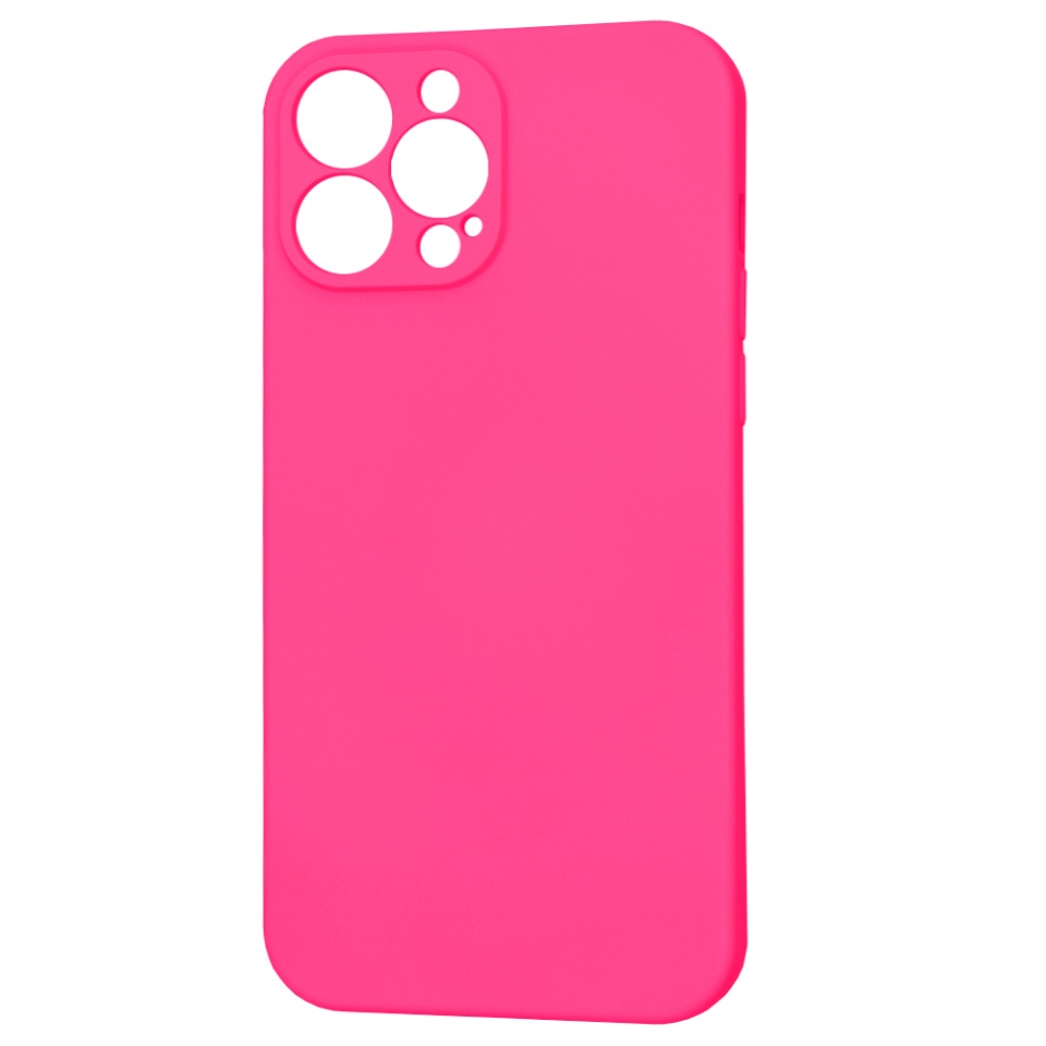 Husa pentru iPhone 13 Pro Max din Silicon Catifelat, Protectie Premium, Skyddar SoftElegance - Fucsia - 3 | YEO