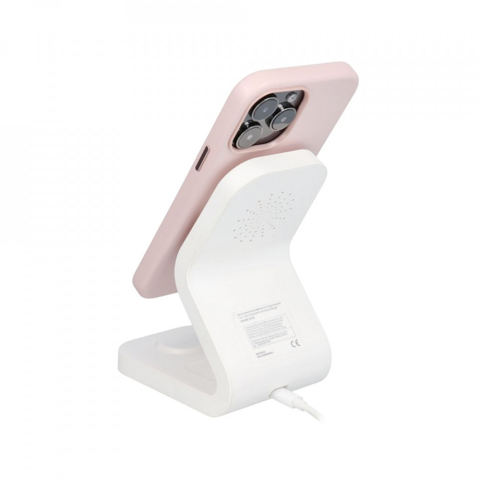 Husa pentru iPhone 13 Pro Max piele ecologica Mag Safe, Skyddar Leather - Roz - 2 | YEO