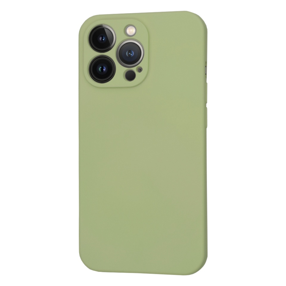 Husa pentru iPhone 13 Pro, SKYDDAR INNOVATION, din Silicon Catifelat, SoftFlex Magsafe, Verde, set cu sticker - 1 | YEO