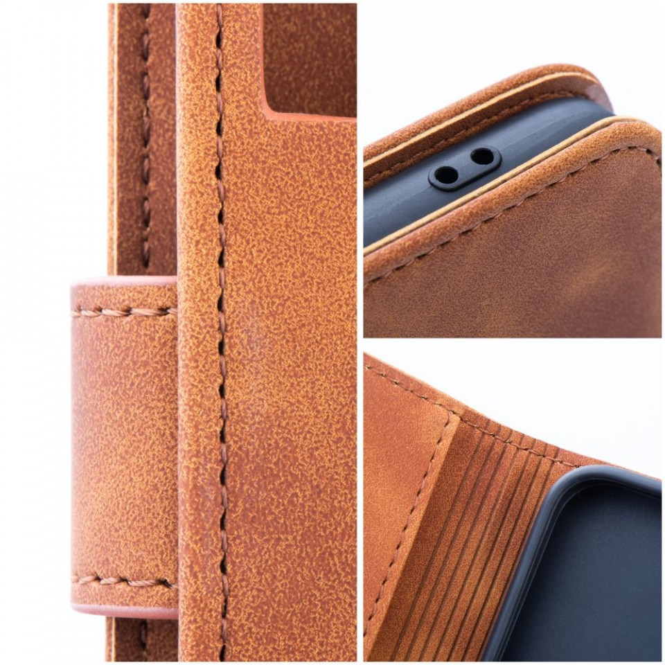 Husa pentru iPhone 13 Pro tip carte magnetic, Skyddar Tender - Maro - 2 | YEO