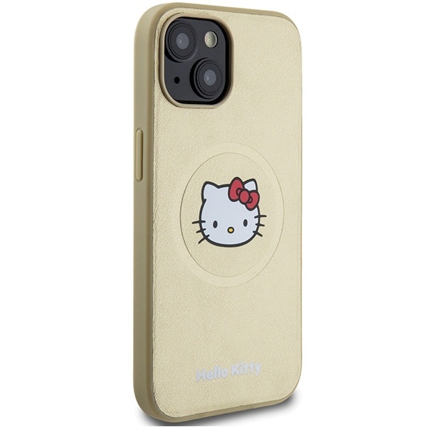 Husa pentru iPhone 14, Hardcase Leather Kitty Head MagSafe, Hello Kitty - Piele ecologica - 3 | YEO