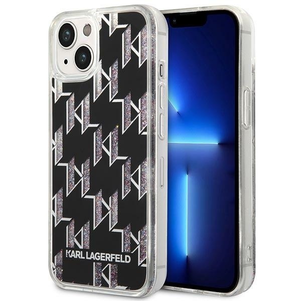 Husa pentru iPhone 14 Plus, Hardcase Liquid Glitter, Karl Lagerfeld - Monogram