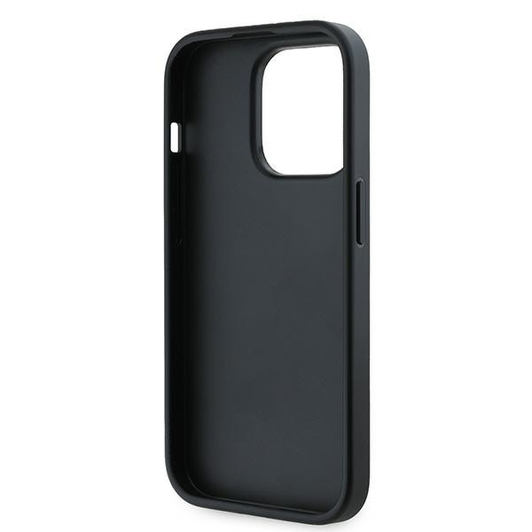 Husa pentru iPhone 14 Pro, Diagonal Quilted Script, Karl Lagerfeld - Negru - 3 | YEO
