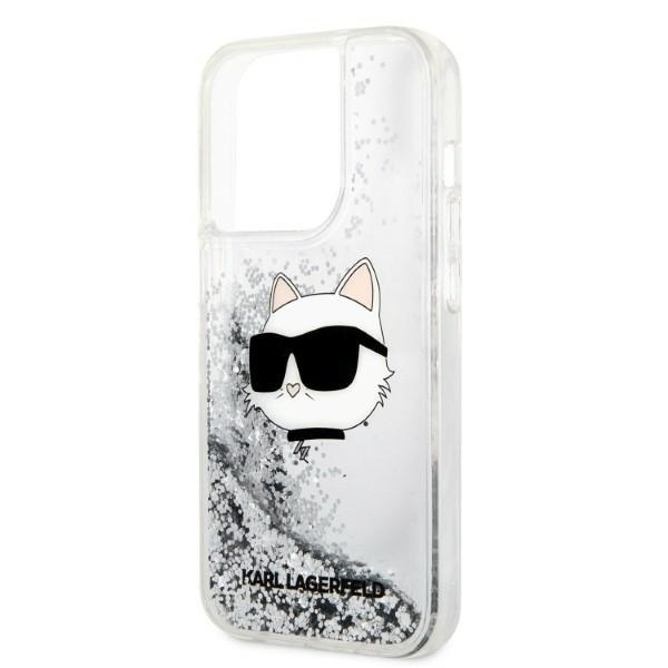 Husa pentru iPhone 14 Pro, Hardcase Glitter, Karl Lagerfeld, Argintiu - 1 | YEO
